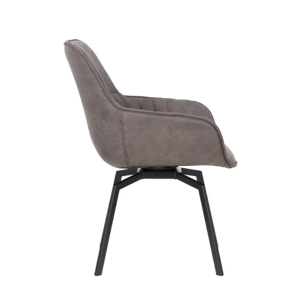 Bora' Stoel: Grijs Microvezel PU | Metalen Poten En Stoffen Bekleding 7 Bora' Stoel: Grijs Microvezel PU | Metalen Poten En Stoffen Bekleding - Afbeelding 7