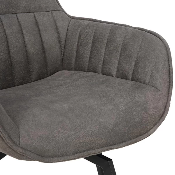 Bora' Stoel: Grijs Microvezel PU | Metalen Poten En Stoffen Bekleding 4 Bora' Stoel: Grijs Microvezel PU | Metalen Poten En Stoffen Bekleding - Afbeelding 4