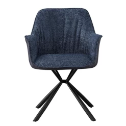 Bouclé Stoel Lucie Blauwe PU Rug | Metalen Poten | H82,5 X B62 X D63 Cm -Collectie Woonkamermeubels Ontwerp zonder titel 2023 11 10T094400.095 b3f5