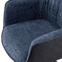 Bouclé Stoel Lucie Blauwe PU Rug | Metalen Poten | H82,5 X B62 X D63 Cm -Collectie Woonkamermeubels Ontwerp zonder titel 2023 11 10T094754.781 f9ee