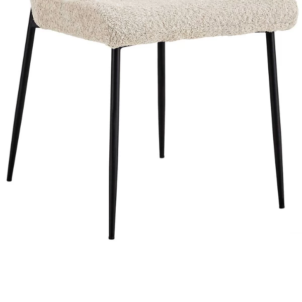 Lisa Bouclé Beige Stoel - Metalen Poten, H 85 X B-L 50 X D-P 62 Cm 2 Lisa Bouclé Beige Stoel - Metalen Poten, H 85 X B-L 50 X D-P 62 Cm - Afbeelding 2