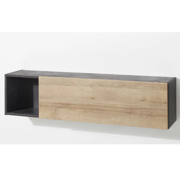 Wandkastje Vitto 240cm Met Klapdeur - Eikdecor/betonlook 4 Wandkastje Vitto 240cm Met Klapdeur - Eikdecor/betonlook - Afbeelding 4