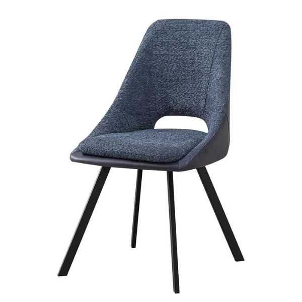 Filou' Bouclé Blauwe Stoel | Blauwe PU Bekleding - 85x48x56cm 9 Filou' Bouclé Blauwe Stoel | Blauwe PU Bekleding - 85x48x56cm - Afbeelding 9