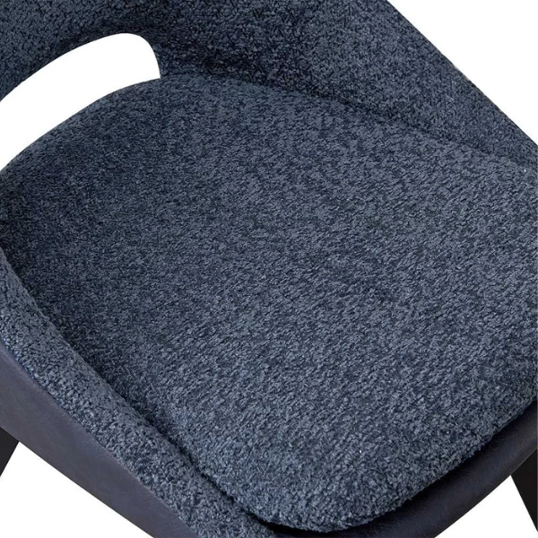 Filou' Bouclé Blauwe Stoel | Blauwe PU Bekleding - 85x48x56cm 5 Filou' Bouclé Blauwe Stoel | Blauwe PU Bekleding - 85x48x56cm - Afbeelding 5