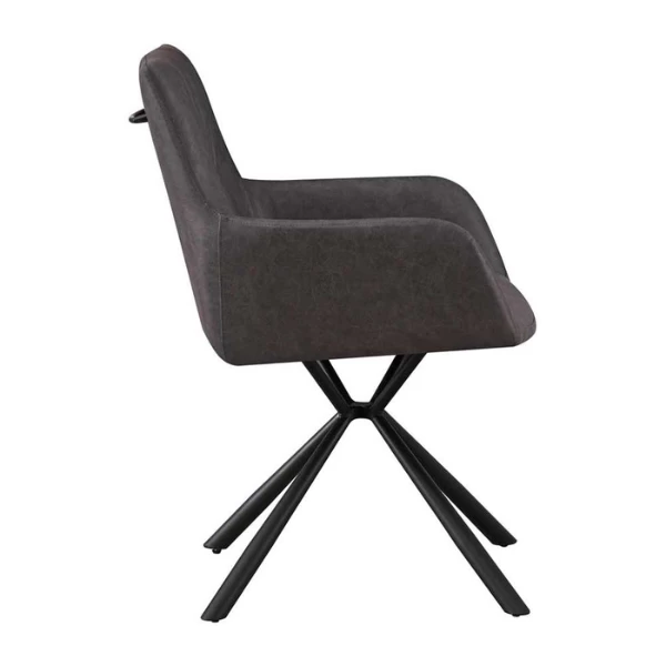 Stoel 'Lyra' PU Lichtgrijs | Metalen Poten En PU Bekleding 7 Stoel 'Lyra' PU Lichtgrijs | Metalen Poten En PU Bekleding - Afbeelding 7