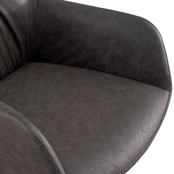 Stoel 'Lyra' PU Lichtgrijs | Metalen Poten En PU Bekleding 6 Stoel 'Lyra' PU Lichtgrijs | Metalen Poten En PU Bekleding - Afbeelding 6