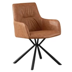 Stoel 'Lyra' PU Cognac | Metalen Poten En PU Bekleding 17 Stoel 'Lyra' PU Cognac | Metalen Poten En PU Bekleding -Collectie Woonkamermeubels Ontwerp zonder titel 2023 11 14T091439.464 923f