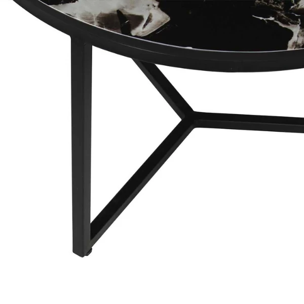 Ravenna' Marmerlook Salontafelset Zwart | Metalen Frame, 70/50 Cm 4 Ravenna' Marmerlook Salontafelset Zwart | Metalen Frame, 70/50 Cm - Afbeelding 4