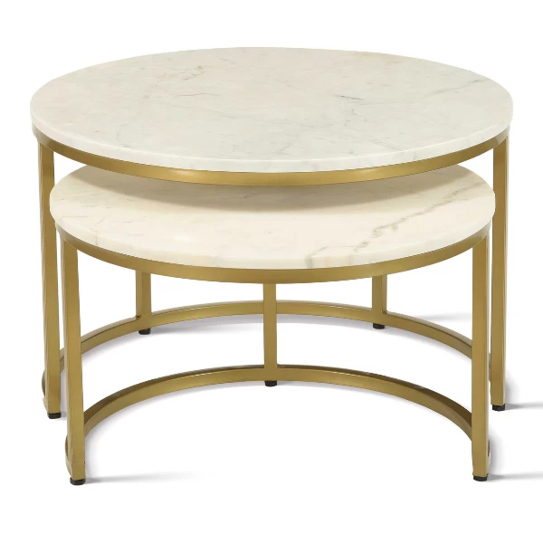 Marmeren Salontafel 'Nazaro' Wit | Metalen Structuur | H 38/45 X B 60/70 X D 60/70 Cm 6 Marmeren Salontafel 'Nazaro' Wit | Metalen Structuur | H 38/45 X B 60/70 X D 60/70 Cm - Afbeelding 6