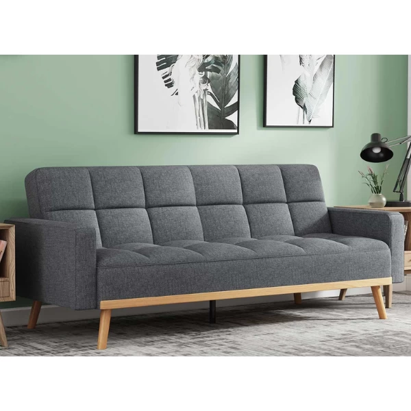 Adana Grijs Slaapbank | Eucalyptus Frame | Koudschuim Matras | 84x214x84cm 10 Adana Grijs Slaapbank | Eucalyptus Frame | Koudschuim Matras | 84x214x84cm - Afbeelding 10