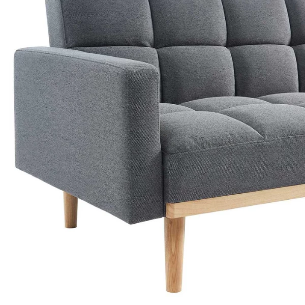 Adana Grijs Slaapbank | Eucalyptus Frame | Koudschuim Matras | 84x214x84cm 6 Adana Grijs Slaapbank | Eucalyptus Frame | Koudschuim Matras | 84x214x84cm - Afbeelding 6