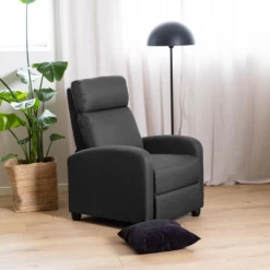 Siom Relaxfauteuil, Malmo Stof Antraciet, Duwfunctie, 67x87cm