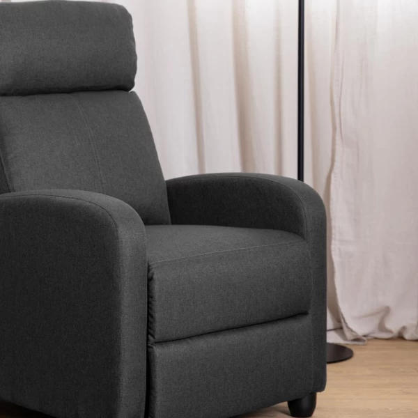 Siom Relaxfauteuil, Malmo Stof Antraciet, Duwfunctie, 67x87cm 6 Siom Relaxfauteuil, Malmo Stof Antraciet, Duwfunctie, 67x87cm - Afbeelding 6