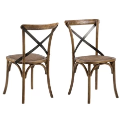 Rustiek Bruine Vintage Eetkamerstoel Met Donker Rotan -Collectie Woonkamermeubels Ontwerp zonder titel 2023 11 15T160406.541 d6c4