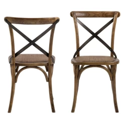 Rustiek Bruine Vintage Eetkamerstoel Met Donker Rotan -Collectie Woonkamermeubels Ontwerp zonder titel 2023 11 15T160428.321 733e