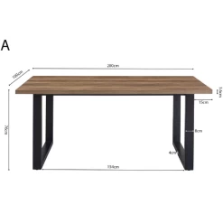 Alexander Decor Mango Tafel 200 Cm | Metalen Poten | 36mm Blad -Collectie Woonkamermeubels Ontwerp zonder titel 2023 11 16T091431.651 06c8