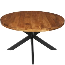 Maria 130cm Ronde Magnolia Tafel - Metalen Structuur, Exotisch Hout Top -Collectie Woonkamermeubels Ontwerp zonder titel 2023 11 16T093220.615 e91d