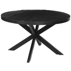 Maria 130cm Ronde Magnolia Tafel - Metalen Structuur, Zwart Exotisch Hout Top -Collectie Woonkamermeubels Ontwerp zonder titel 2023 11 16T093619.513 aebc