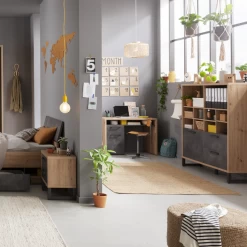 Boekenkast Faber 131cm Met Deur En 2 Lades - Eikdecor/betonlook 9 Boekenkast Faber 131cm Met Deur En 2 Lades - Eikdecor/betonlook -Collectie Woonkamermeubels Ontwerp zonder titel 2023 11 16T140825.333 d2e5