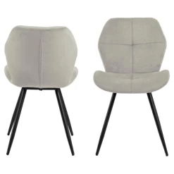 Eetkamerstoel Petri: Stof Holly Sand, Zwart Staal - Vierkant Stiksel En Rits -Collectie Woonkamermeubels Ontwerp zonder titel 2023 11 16T142925.582 371e