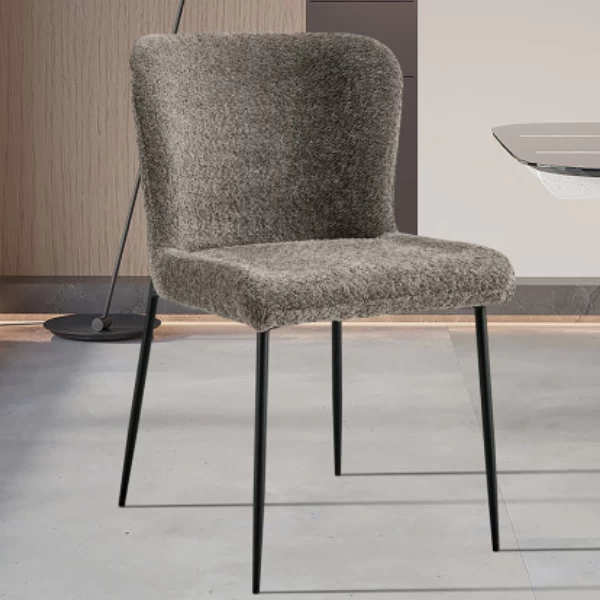 Lisa Bouclé Zandkleurige Stoel - Metalen Poten, H 85 X B-L 50 X D-P 62 Cm 8 Lisa Bouclé Zandkleurige Stoel - Metalen Poten, H 85 X B-L 50 X D-P 62 Cm - Afbeelding 8