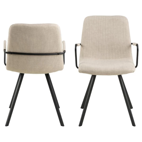 Eetkamerstoel Selina-beige 5 Eetkamerstoel Selina-beige - Afbeelding 5