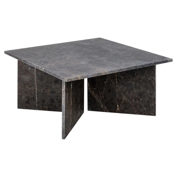 Marron Gelakte Marmeren Vierkante Salontafel, 90x90x42cm 7 Marron Gelakte Marmeren Vierkante Salontafel, 90x90x42cm - Afbeelding 7