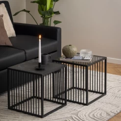 Bijzettafel Strington - Zwart