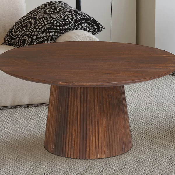 Miguel Ronde Salontafel 80cm Lichtbruin 1 Miguel Ronde Salontafel 80cm Lichtbruin