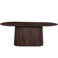 Ovale Donkerbruine Tafel 'Miguel' - 200 Cm | Massief Magnoliahout | H76 X B200 X D100 Cm -Collectie Woonkamermeubels Ontwerp zonder titel 2023 11 21T164356.178 c957