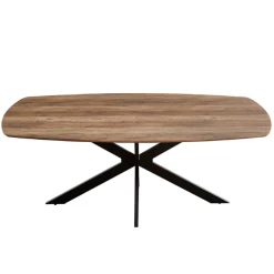 Aziz 200 Cm Deense Ovaal Tafel Met Mangodecor | Metalen Poten, MDF Blad, ABS Rand | H76 X B200 X D100 Cm - 25mm -Collectie Woonkamermeubels Ontwerp zonder titel 2023 11 22T091657.801 50db