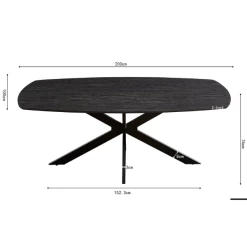 Aziz 200 Cm Deense Ovaal Tafel Donkerbruin | Metalen Poten, MDF Blad, ABS Rand | H76 X B200 X D100 Cm - 25mm 9 Aziz 200 Cm Deense Ovaal Tafel Donkerbruin | Metalen Poten, MDF Blad, ABS Rand | H76 X B200 X D100 Cm - 25mm -Collectie Woonkamermeubels Ontwerp zonder titel 2023 11 22T093045.407 a5b4