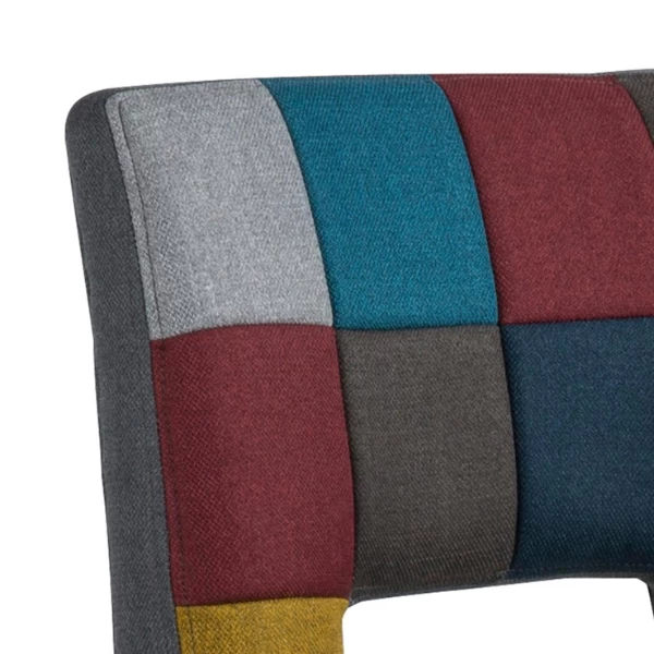 Patchwork Sylvia Barkruk - Chroomstaal, Draaibaar En Gasveer 5 Patchwork Sylvia Barkruk - Chroomstaal, Draaibaar En Gasveer - Afbeelding 5