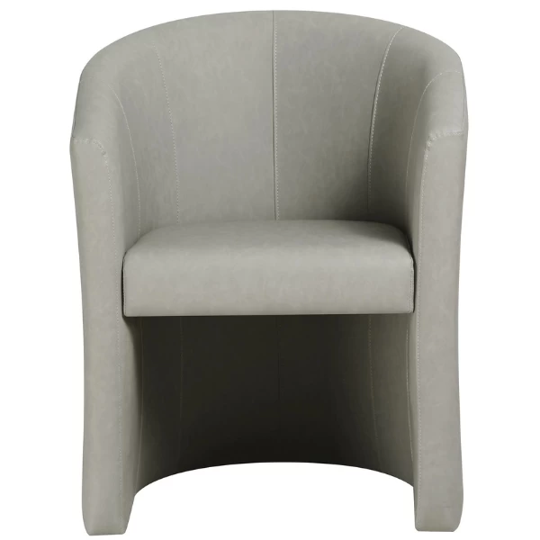 Charlie' Vintage PU Lichtgrijze Kuipstoel | H-H 81 X B-L 64 X D-P 62 Cm 6 Charlie' Vintage PU Lichtgrijze Kuipstoel | H-H 81 X B-L 64 X D-P 62 Cm - Afbeelding 6