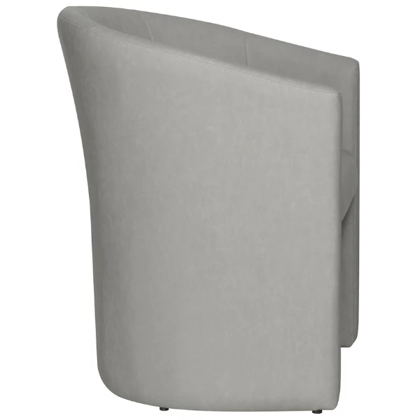 Charlie' Vintage PU Lichtgrijze Kuipstoel | H-H 81 X B-L 64 X D-P 62 Cm 5 Charlie' Vintage PU Lichtgrijze Kuipstoel | H-H 81 X B-L 64 X D-P 62 Cm - Afbeelding 5