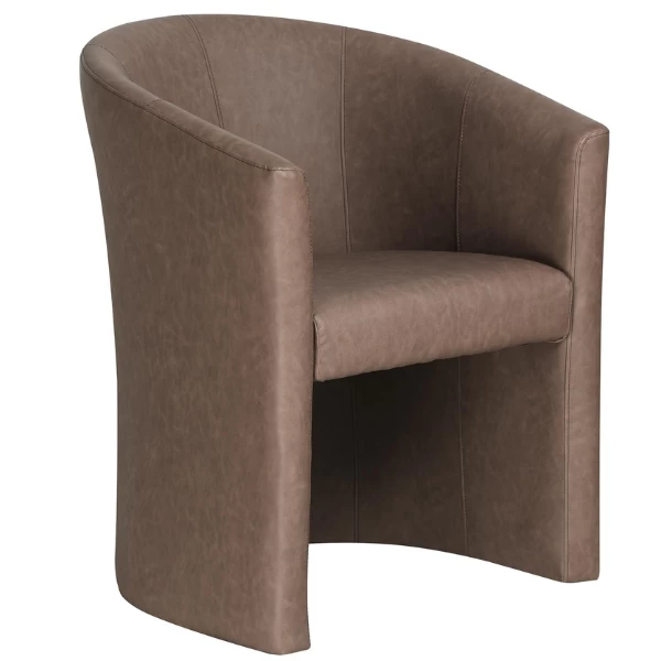 Charlie' PU Lichtbruine Kuipstoel | H-H 81 X B-L 64 X D-P 62 Cm 8 Charlie' PU Lichtbruine Kuipstoel | H-H 81 X B-L 64 X D-P 62 Cm - Afbeelding 8