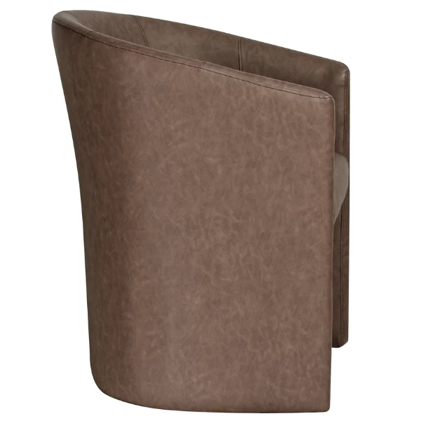 Charlie' PU Lichtbruine Kuipstoel | H-H 81 X B-L 64 X D-P 62 Cm 5 Charlie' PU Lichtbruine Kuipstoel | H-H 81 X B-L 64 X D-P 62 Cm - Afbeelding 5