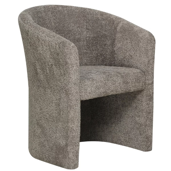 Charlie' Bruine Bouclé Kuipstoel | Spaanplaat En PU Bekleding | H 81 X B 64 X D 62 Cm 8 Charlie' Bruine Bouclé Kuipstoel | Spaanplaat En PU Bekleding | H 81 X B 64 X D 62 Cm - Afbeelding 8