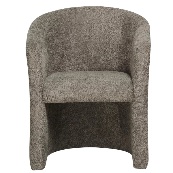 Charlie' Bruine Bouclé Kuipstoel | Spaanplaat En PU Bekleding | H 81 X B 64 X D 62 Cm 6 Charlie' Bruine Bouclé Kuipstoel | Spaanplaat En PU Bekleding | H 81 X B 64 X D 62 Cm - Afbeelding 6