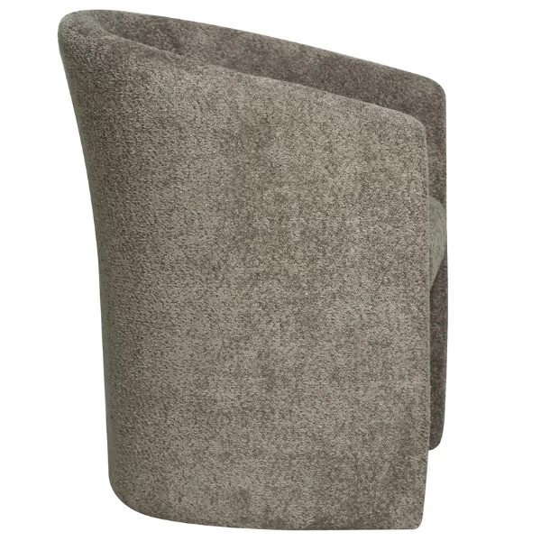 Charlie' Bruine Bouclé Kuipstoel | Spaanplaat En PU Bekleding | H 81 X B 64 X D 62 Cm 5 Charlie' Bruine Bouclé Kuipstoel | Spaanplaat En PU Bekleding | H 81 X B 64 X D 62 Cm - Afbeelding 5