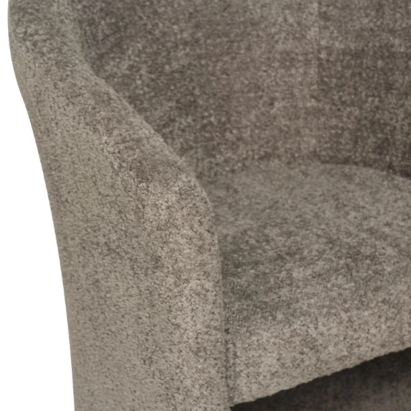 Charlie' Bruine Bouclé Kuipstoel | Spaanplaat En PU Bekleding | H 81 X B 64 X D 62 Cm 4 Charlie' Bruine Bouclé Kuipstoel | Spaanplaat En PU Bekleding | H 81 X B 64 X D 62 Cm - Afbeelding 4