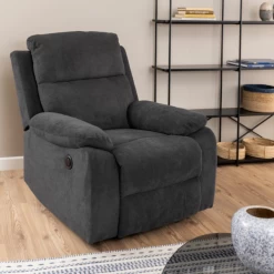 Gemotoriseerde Relaxfauteuil Mora In Donkergrijze Stof