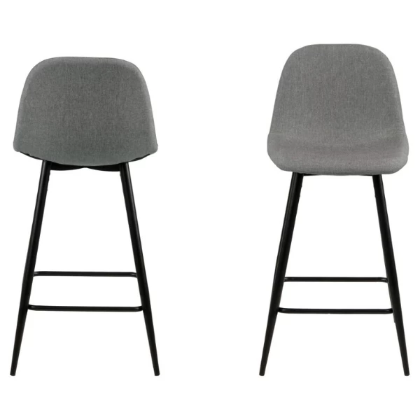 Wilma Baliekruk, Grijze Stof, Zwart Stalen Onderstel 5 Wilma Baliekruk, Grijze Stof, Zwart Stalen Onderstel - Afbeelding 5