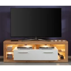 Tv-meubel Rock | 150 X 44 X 48 Cm | Wotan Oak White-design
