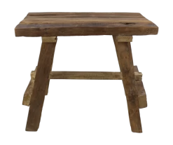 Kruk Rustic 47cm - Naturel/teak 6 Kruk Rustic 47cm - Naturel/teak -Collectie Woonkamermeubels PA16 1 ab75