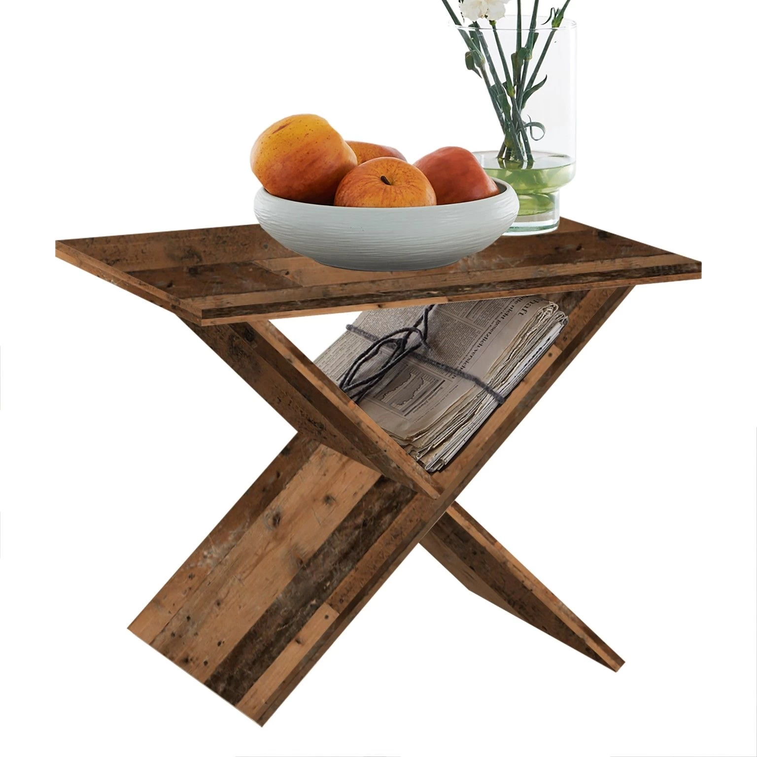 FMD Bijzettafeltje Phil - Verweerd Hout 1 FMD Bijzettafeltje Phil - Verweerd Hout