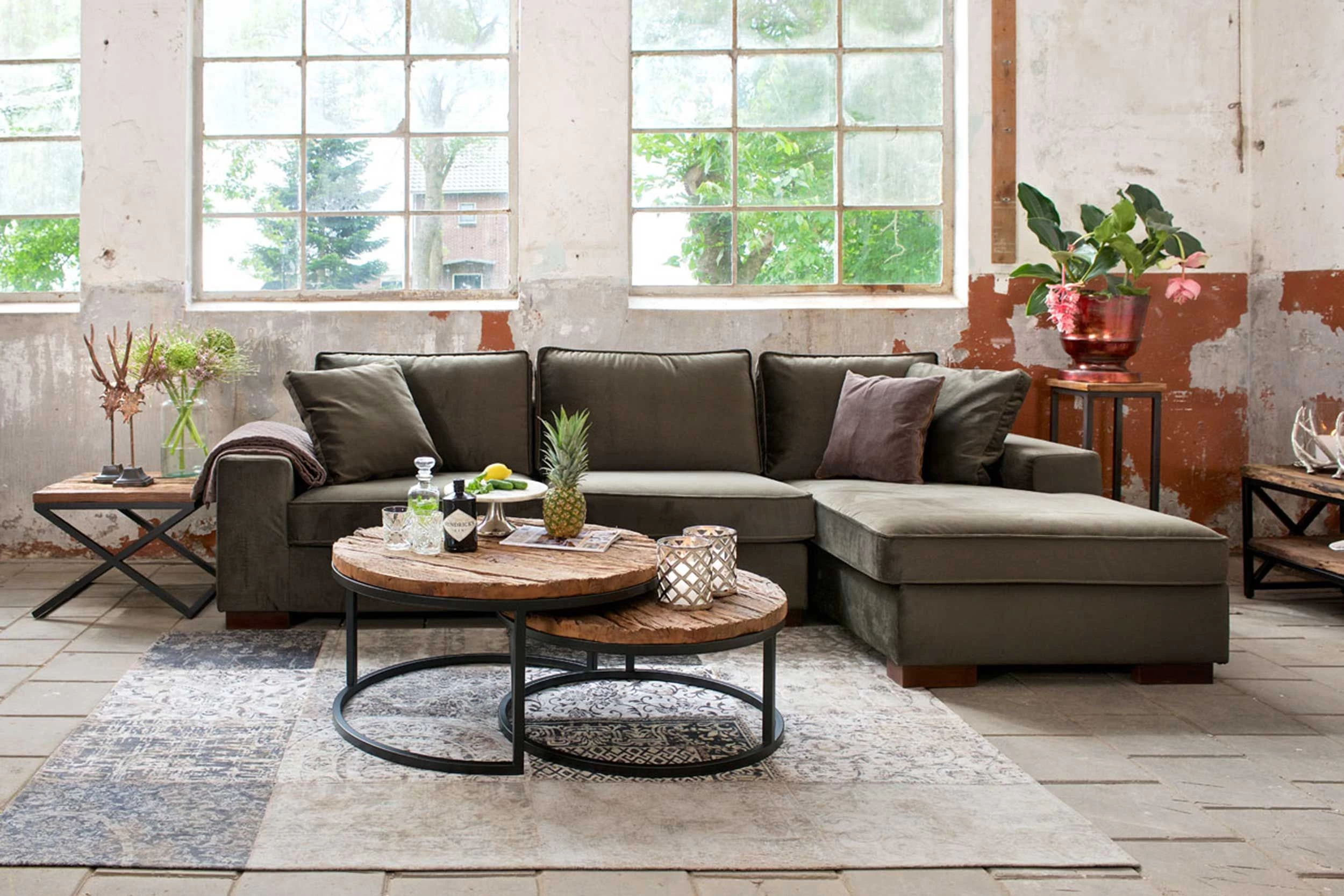 RICHMOND Set Van 2 Salontafels Kensington Industrieel - Bruin/zwart 5 RICHMOND Set Van 2 Salontafels Kensington Industrieel - Bruin/zwart - Afbeelding 5