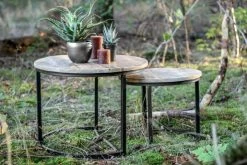 Set Van 2 Salontafels Ronin ø60cm Rond – Mangohout/ijzer 9 Set Van 2 Salontafels Ronin ø60cm Rond – Mangohout/ijzer -Collectie Woonkamermeubels RONIN fd79