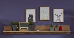 Wandplank Rock | 148 X 18 X 19 Cm | Wotan Oak-design -Collectie Woonkamermeubels Rock WO 1826 481 51 mit Deko 0912