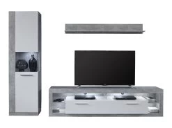 Woonkamerset Rock | Tv-meubel, Vitrinekast, Plank | Stone Grey -Collectie Woonkamermeubels Rock WO 1826 961 35 frontal Freisteller inkl. Bel. 75f4